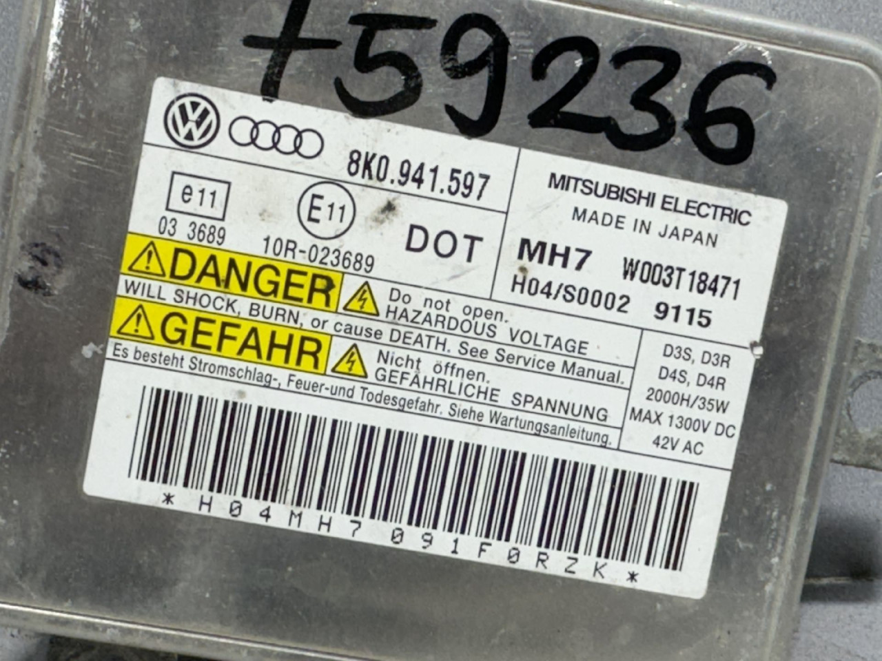 DIJELOVI BALAST FARA AUDI A3 (8V1/8VA) > 12-16 8K0941597