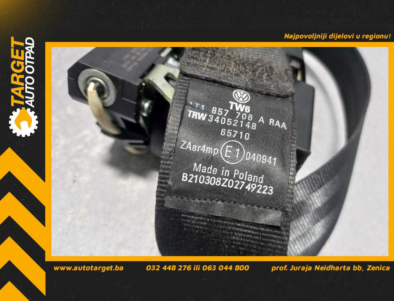 DIJELOVI POJAS VW TOURAN > 06-10 2.0 1T1857706A