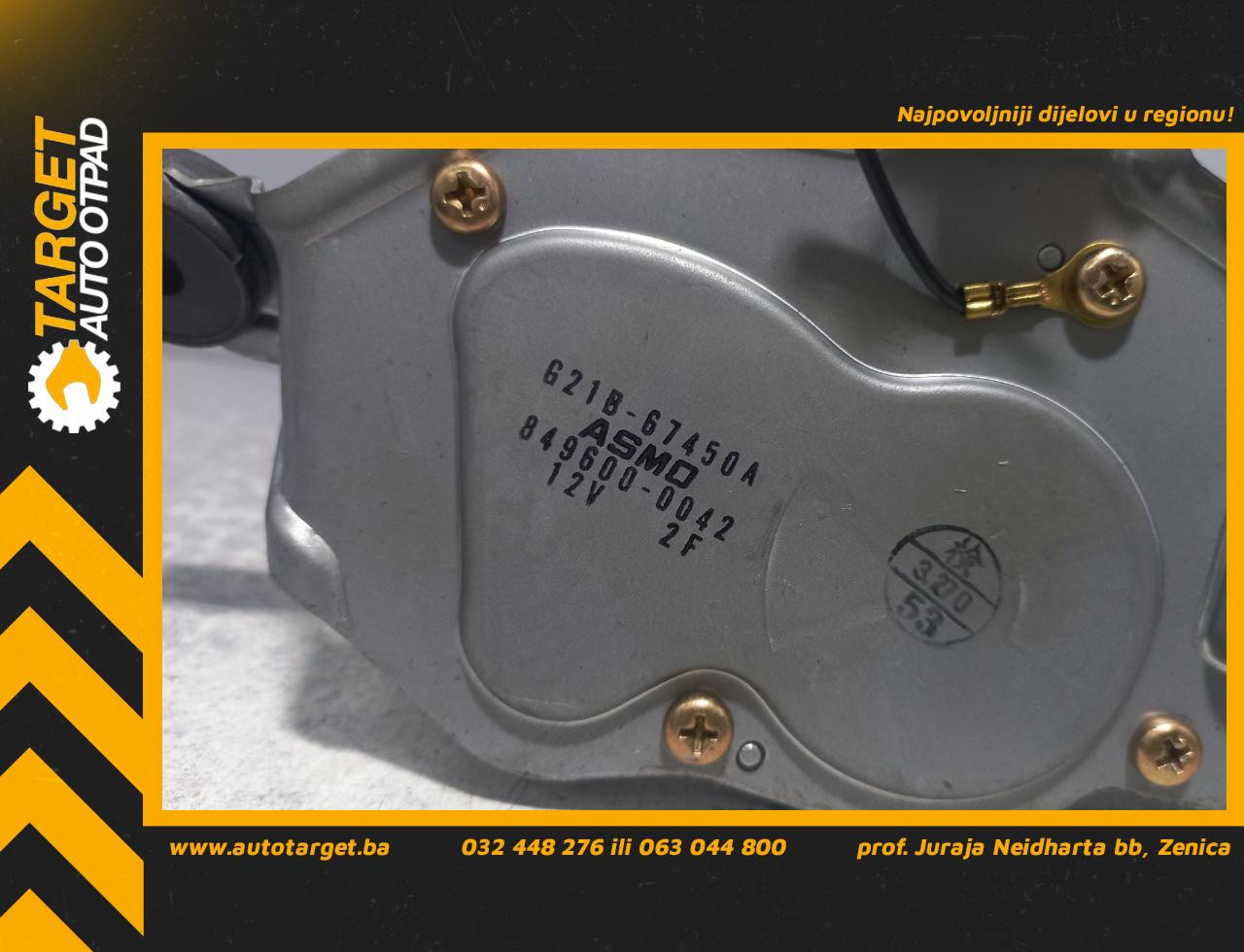 DIJELOVI MOTORIC BRISACA GEPEKA MAZDA 6 > 02-05 621B67450A