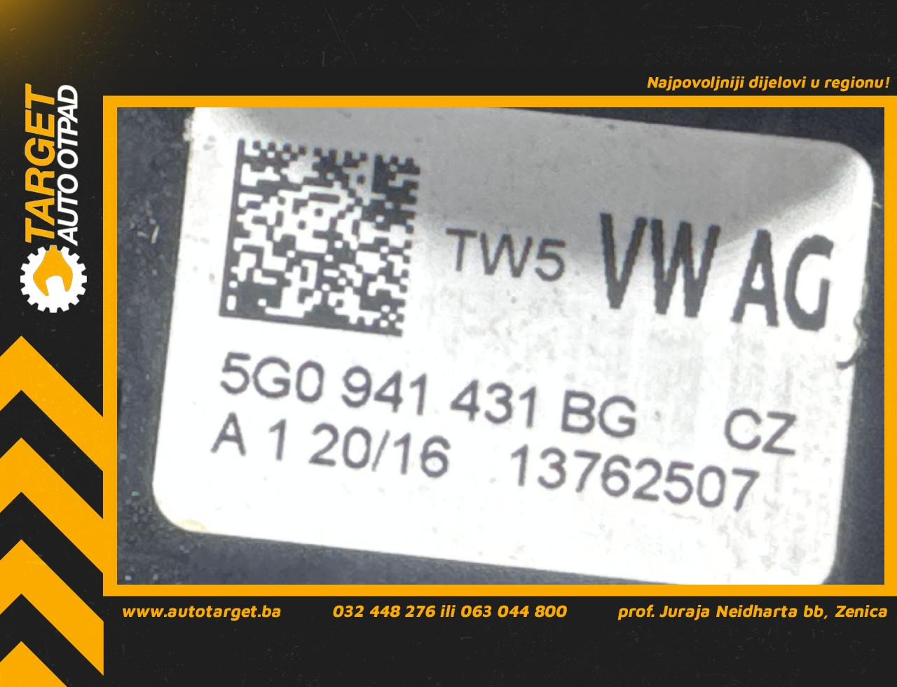 DIJELOVI PREKIDACI SVJETLA VW GOLF 7 > 12-16 1.2 5G0941431BG