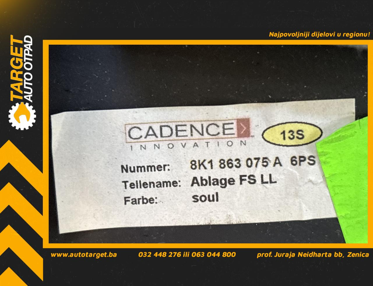 DIJELOVI PLASTIKA AUDI A4 (B8) > 07-11 8K1863075A