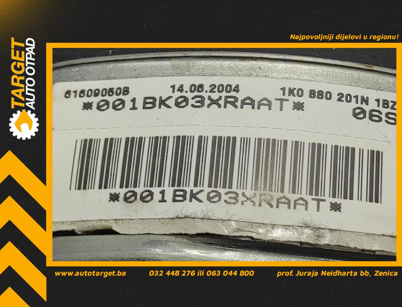 DIJELOVI AIRBAG VOLANA VW GOLF 5 > 03-08 1.9 1K0880201N