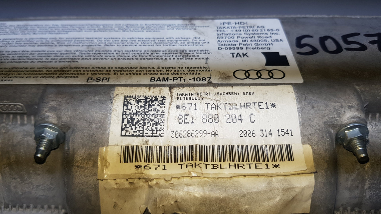 AIRBAG SUVOZACA AUDI A4 (B7) > 04-07 8E1880204C