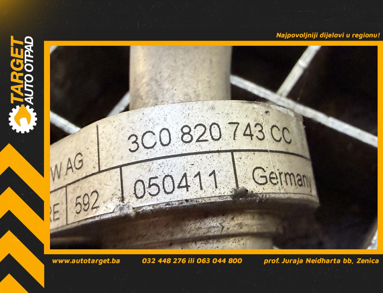 DIJELOVI CRIJEVO KLIME VW PASSAT B7 > 10-14 1.6 3C0820743CC