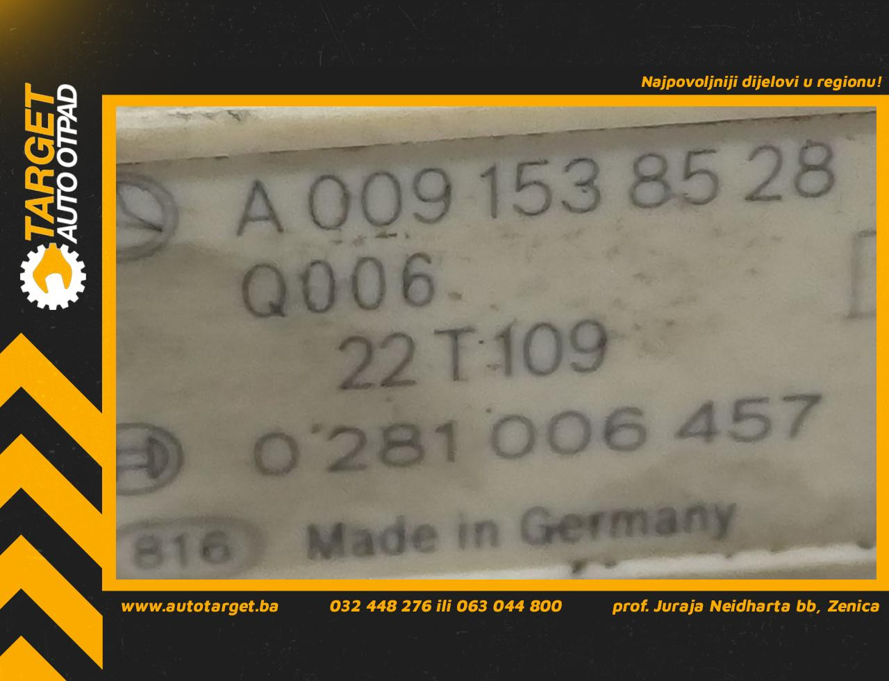 MAP SENZOR MERCEDES VITO (W447) V KLASA > 14- A0091538528