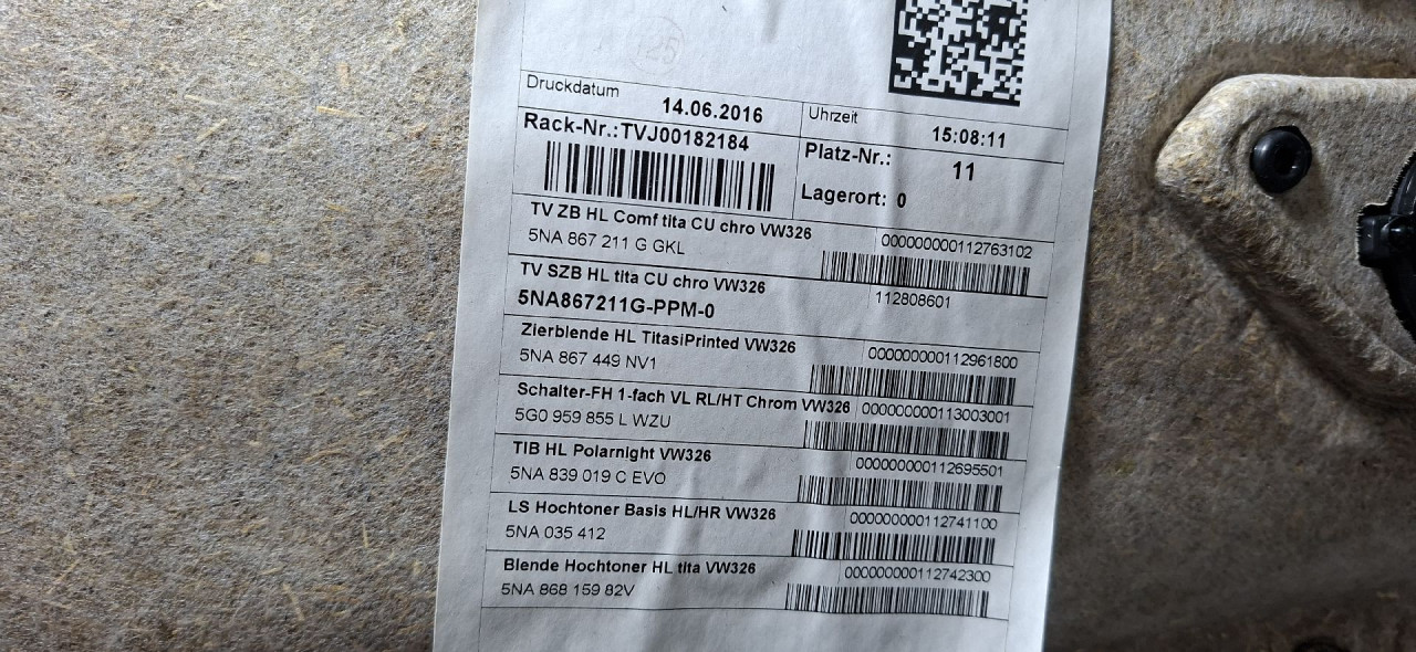 DIJELOVI TAPACIRUNG VRATA VW TIGUAN > 16-20 2.0 5NA867211G