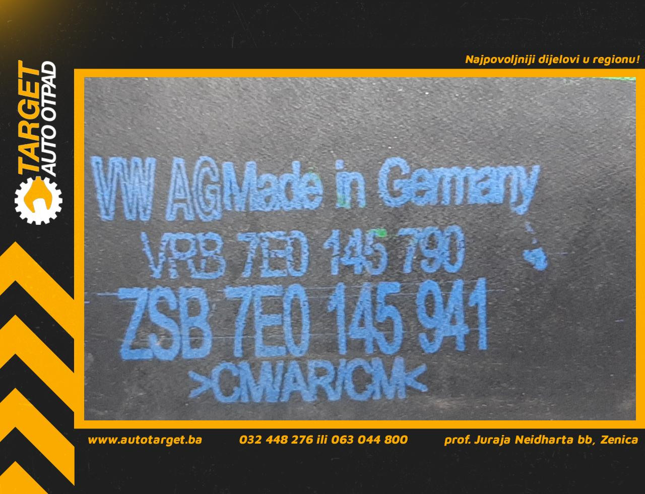 DIJELOVI CRIJEVO INTERKULERA VW T5 > 09-15 7E0145941