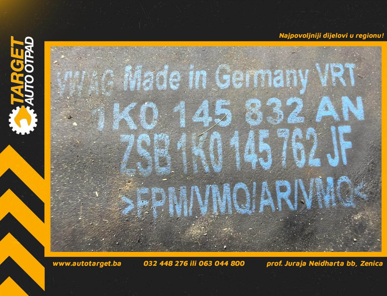 DIJELOVI CRIJEVO INTERKULERA VW GOLF 6 > 08-12 1.6 1K0145832AN