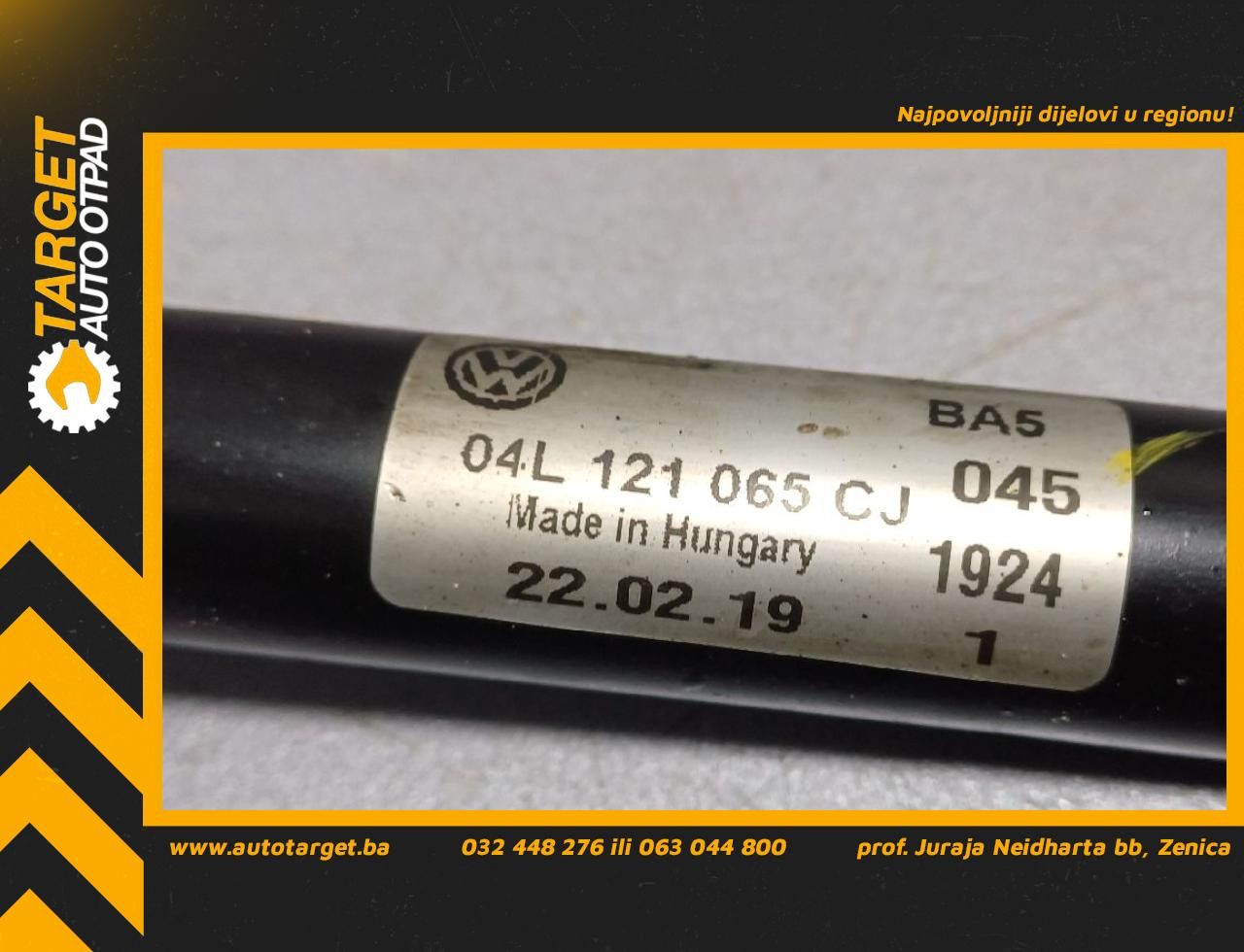 DIJELOVI CRIJEVO VW TIGUAN > 16-20 2.0 04L121065CJ
