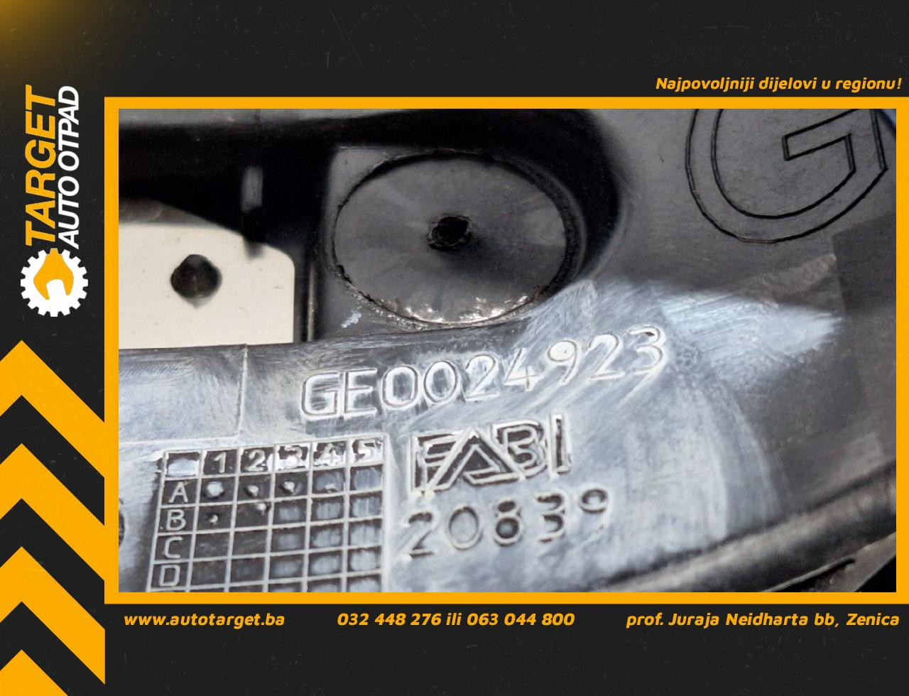 DIJELOVI RUCKA VRATA PEUGEOT 3008 > 16-20 2.0 GE0024923