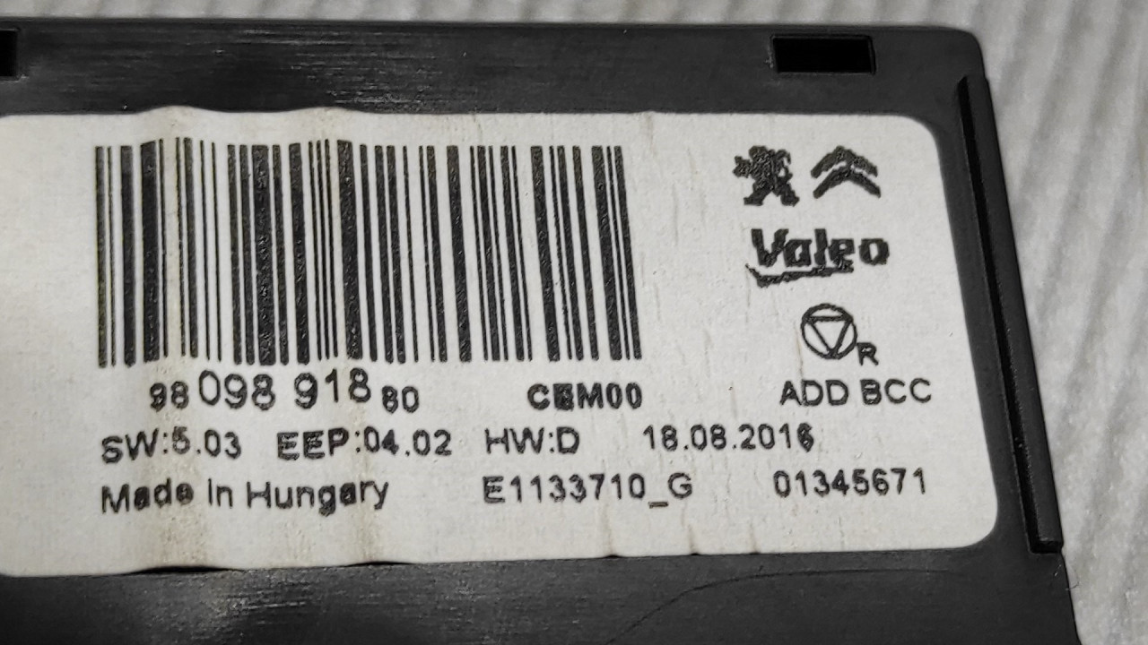 ELEKTRONIKA MODUL PEUGEOT 3008 > 13-16 9809891880