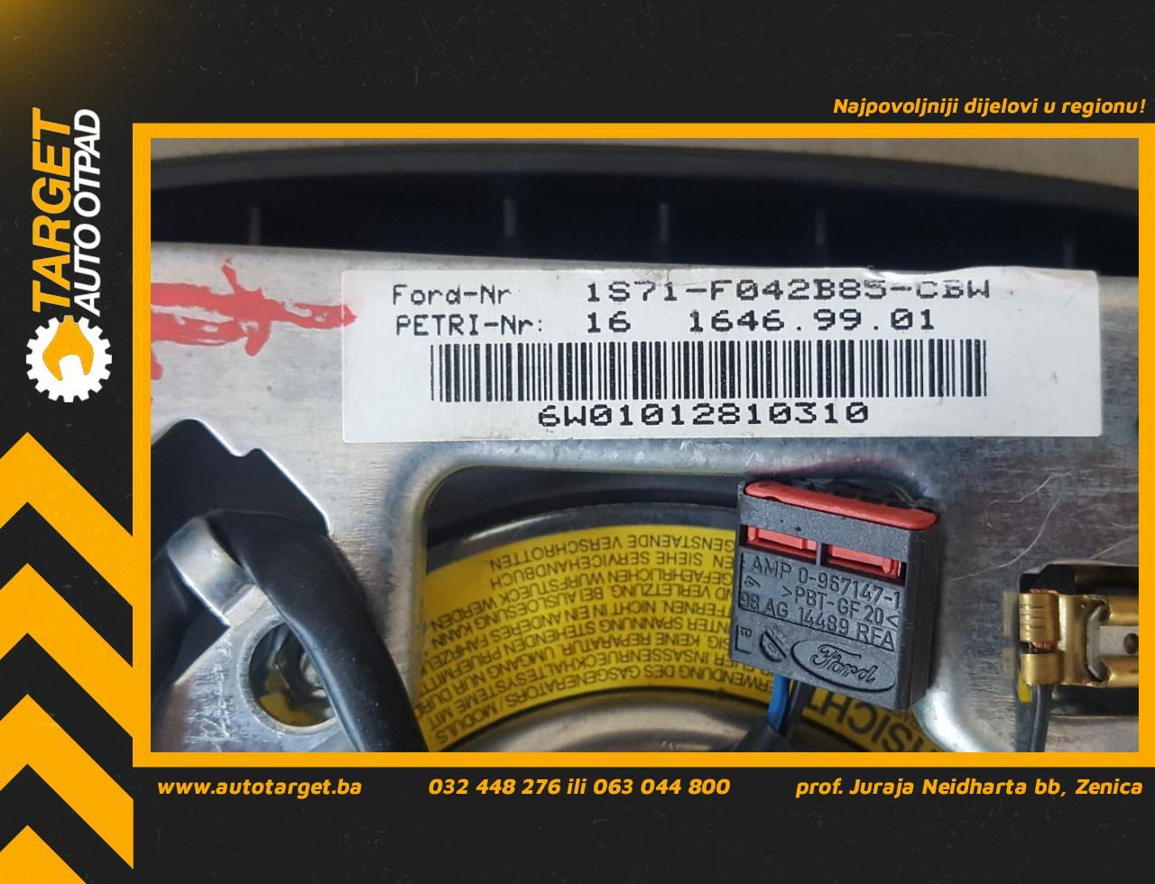 DIJELOVI AIRBAG VOLANA FORD MONDEO > 00-03 F042B85
