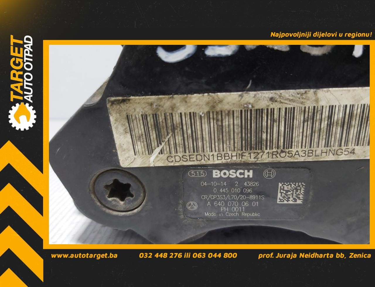 PUMPA VISOKOG PRITISKA MERCEDES B KLASA (W245) > 05-08 A640070060