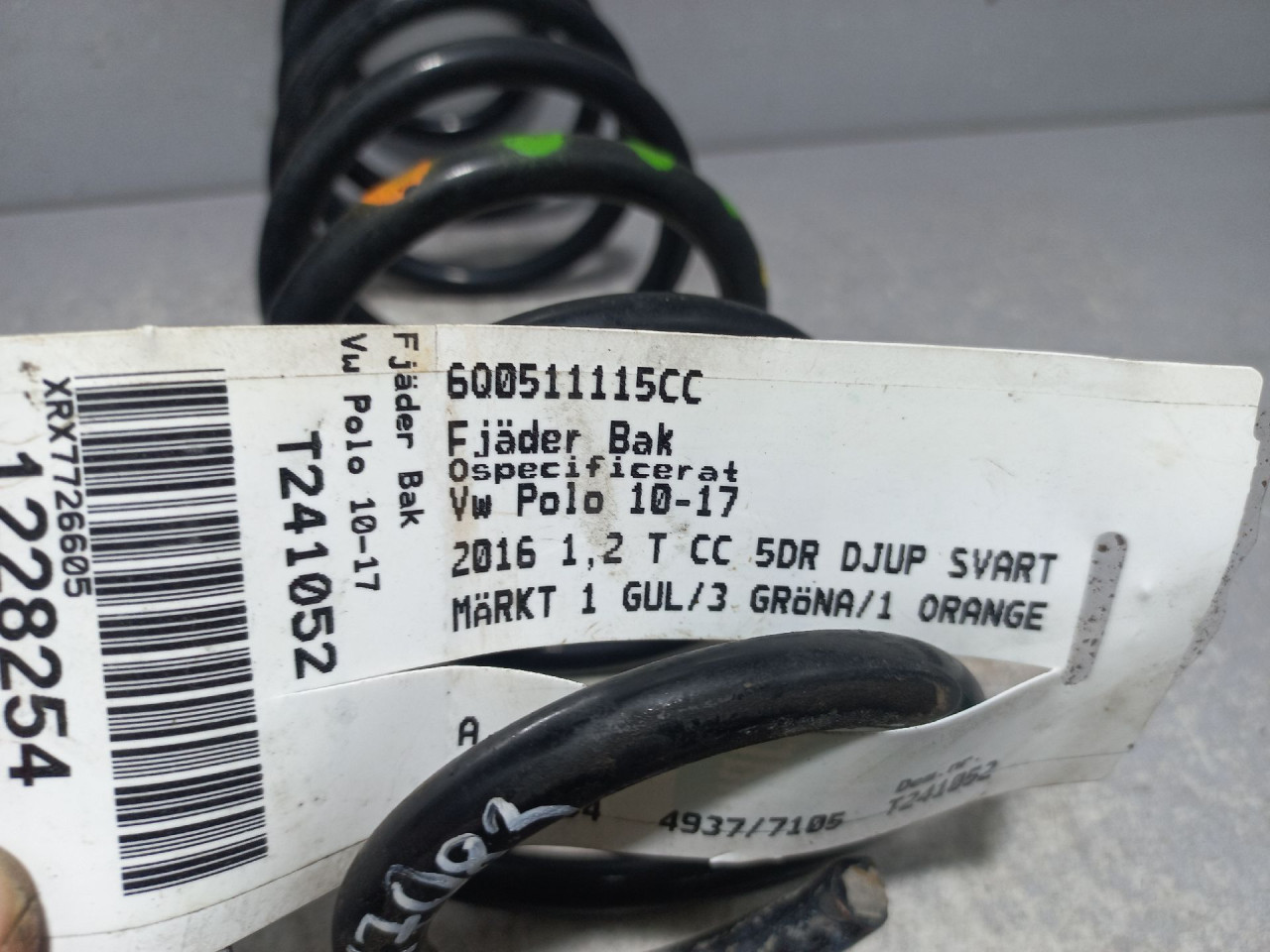 OPRUGA AMORTIZERA VW POLO > 09-14 6Q0511115CC