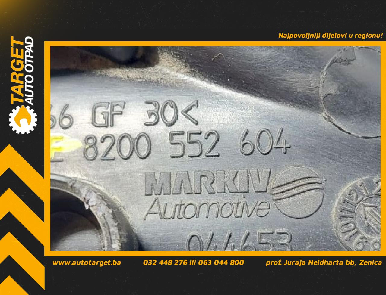 DIJELOVI CRIJEVO RENAULT MEGANE > 08-12 8200552604