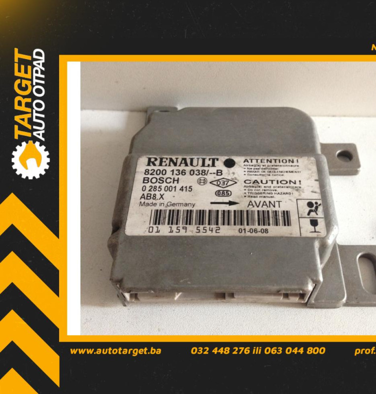 DIJELOVI ELEKTRONIKA AIRBAGA RENAULT CLIO > 01-04 0285001415