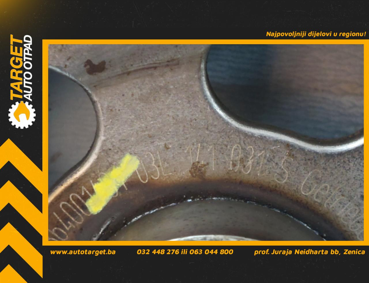DIJELOVI LAMELA VW GOLF 6 > 08-12 1.6 03L141031S