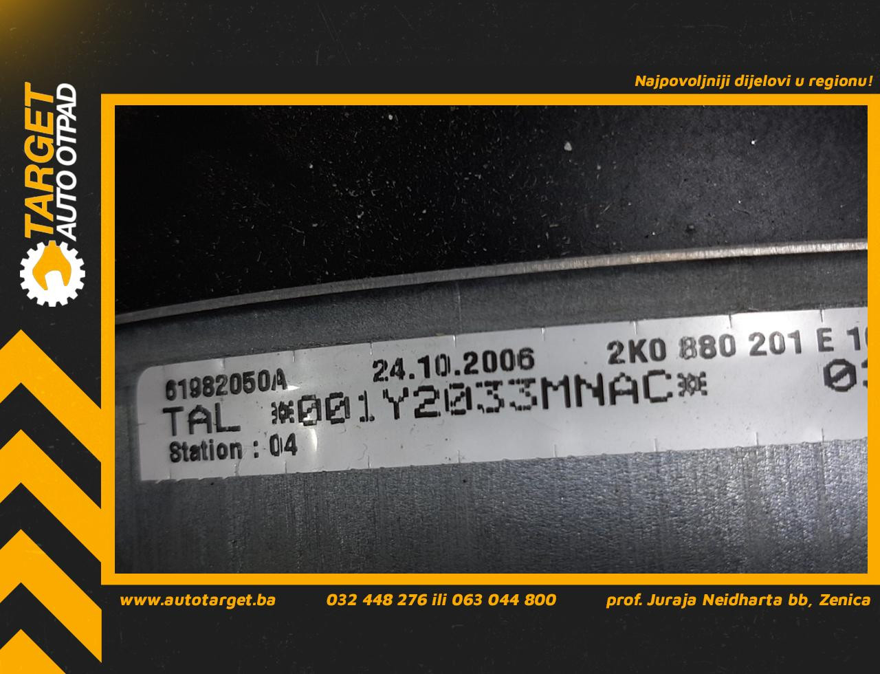 DIJELOVI AIRBAG VOLANA VW CADDY > 03-10 2K0880201E