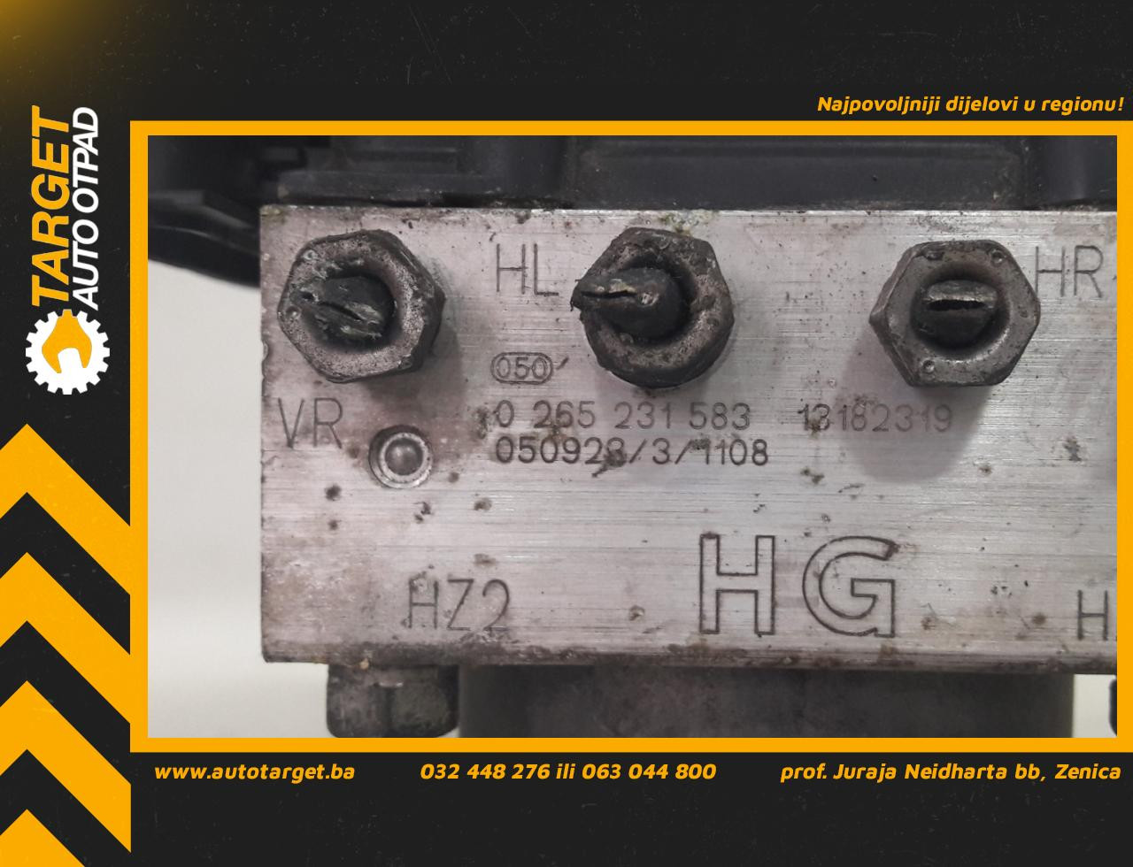 ABS ELEKTRONIKA OPEL MERIVA > 03-06 13182319 0265800443