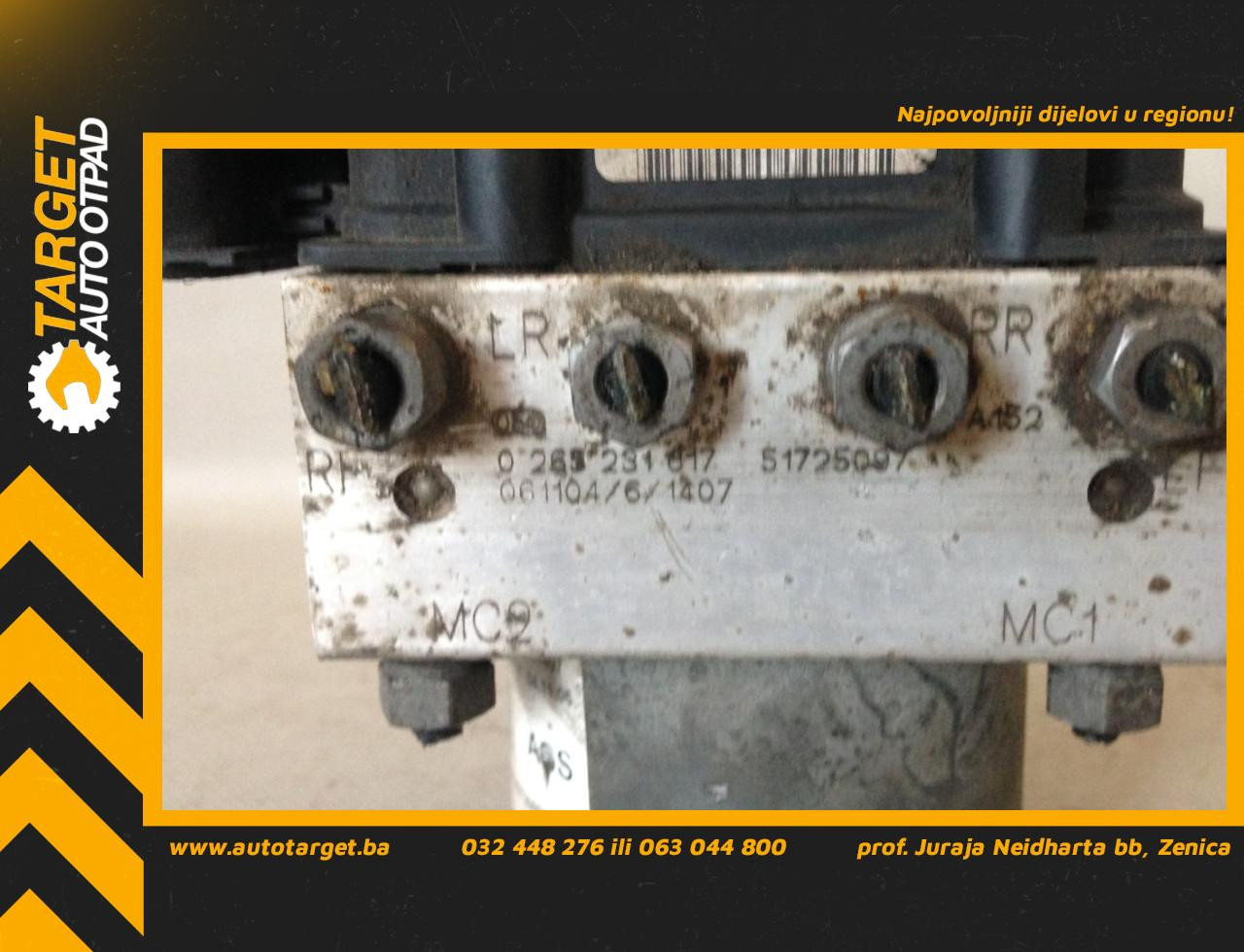 ABS ELEKTRONIKA FIAT DUCATO > 06-14 0265231617 0265800461