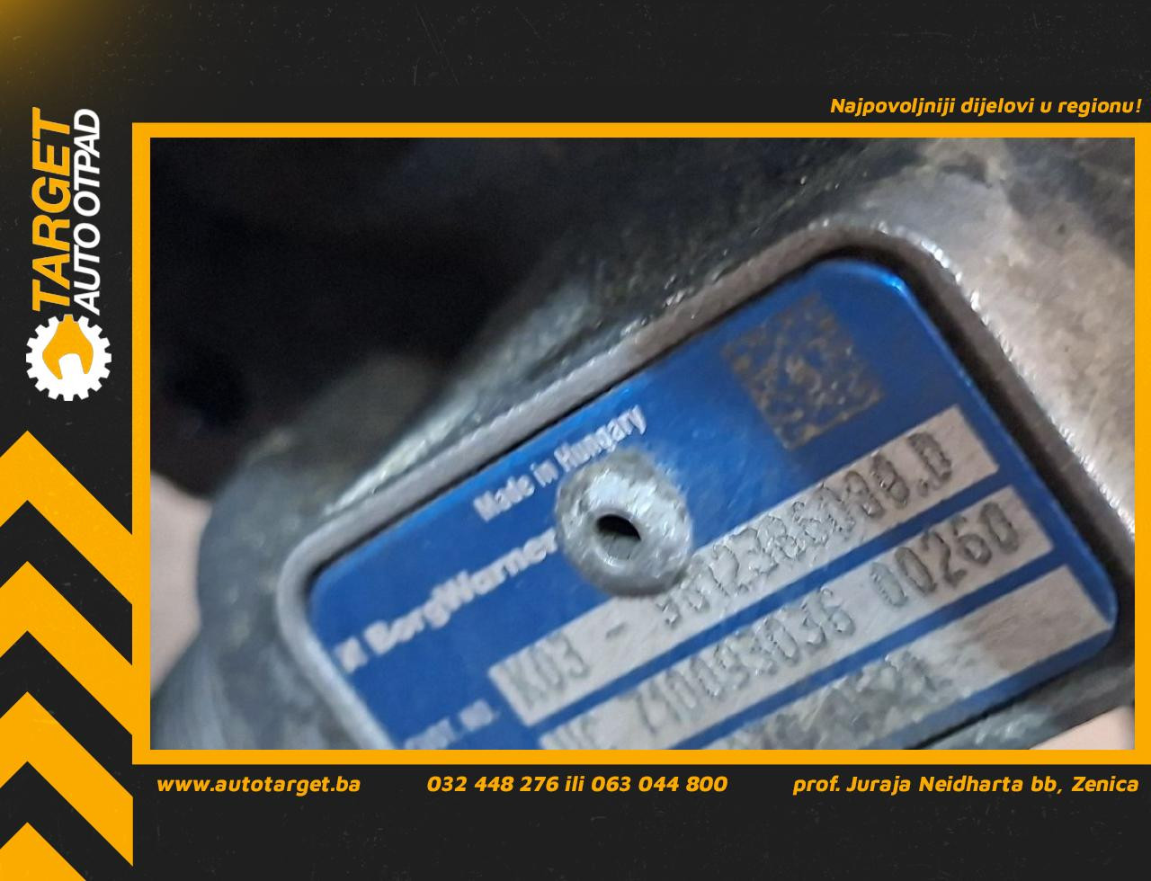 DIJELOVI TURBINA NEISPRAVNA PEUGEOT BOXER > 14- 2.0 9812386080