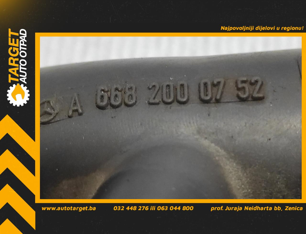 DIJELOVI CRIJEVO MERCEDES A KLASA (W168) > 02-04 A6682000752