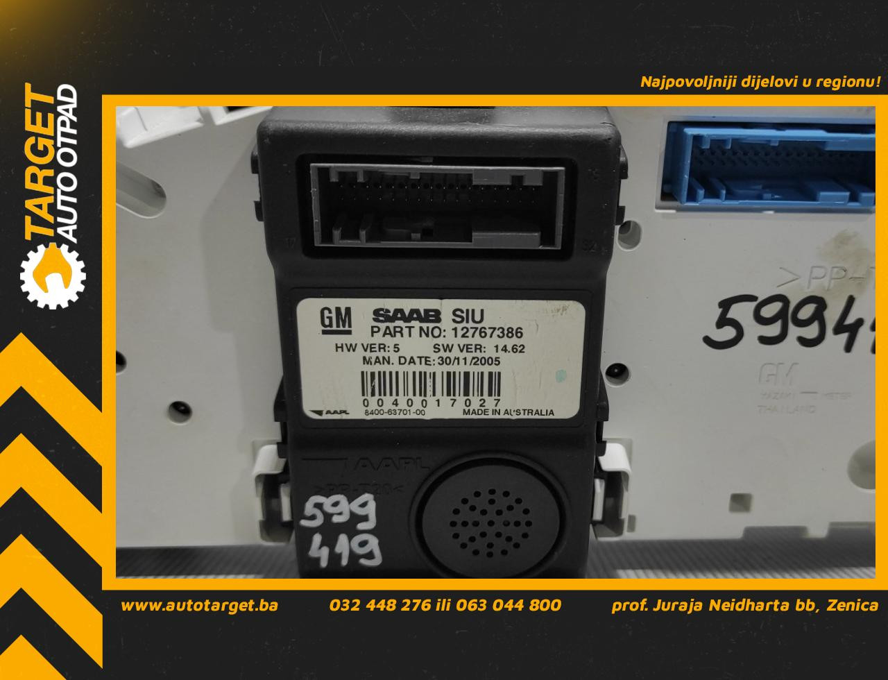 ELEKTRONIKA MODUL SAAB 9-5 > 97-06 12767386