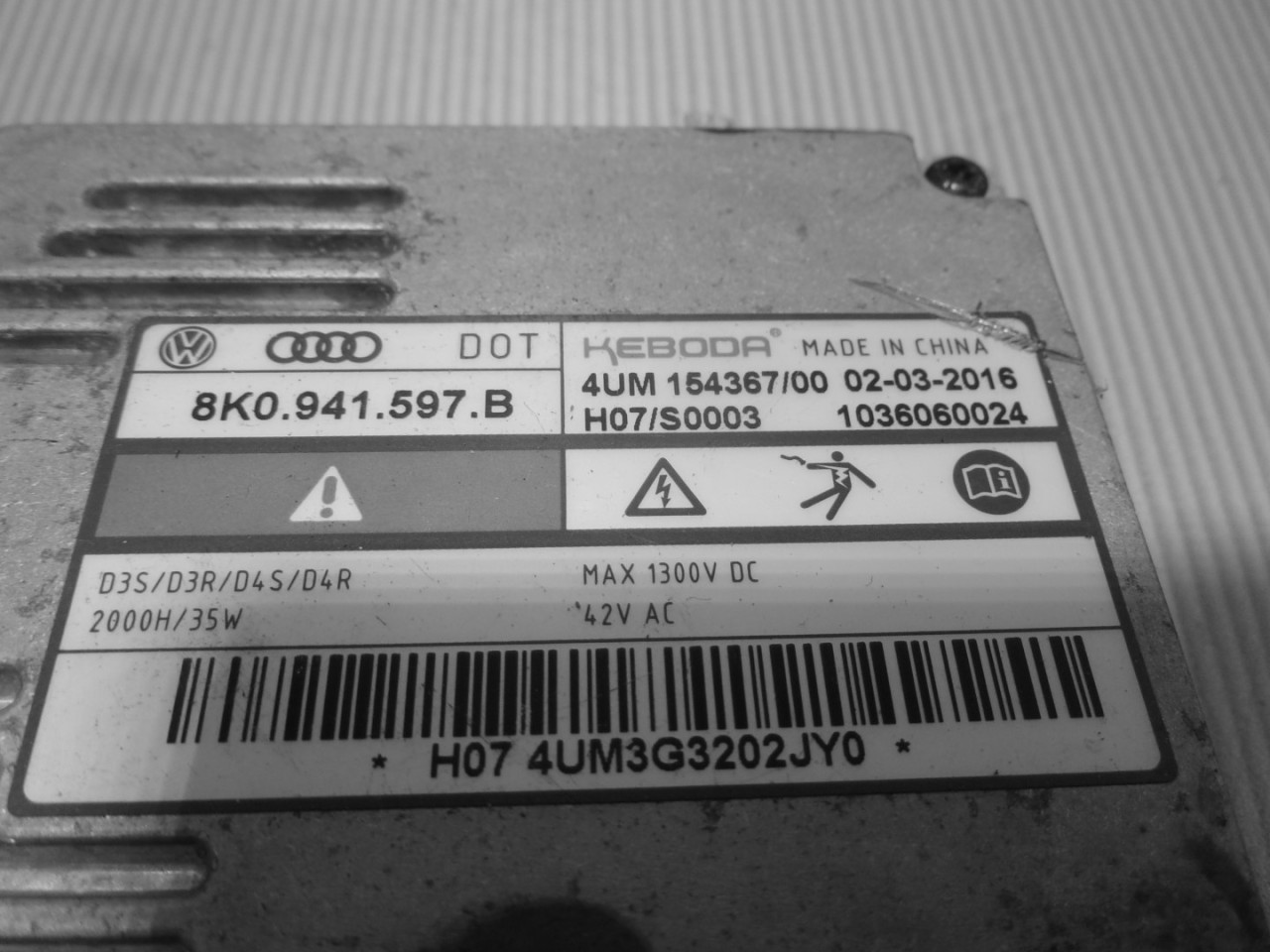 DIJELOVI BALAST FARA AUDI A3 > 03-08 8K0941597B