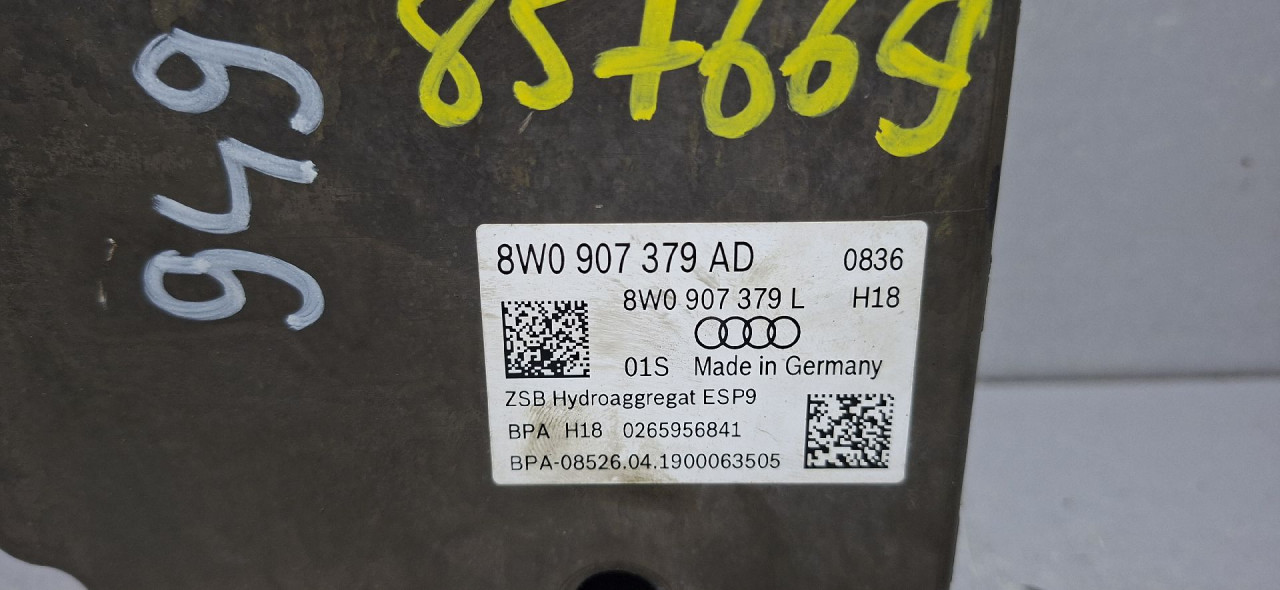 ABS ELEKTRONIKA AUDI A4 (B9) > 19- 8W0907379AD 8W0614517AF