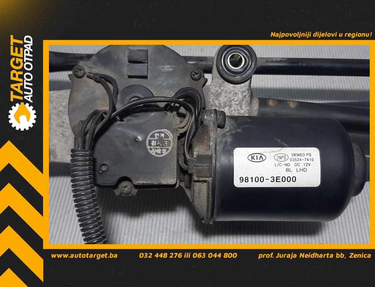 MOTORIC PREDNJEG BRISACA KIA SORENTO > 02-06 981003E000