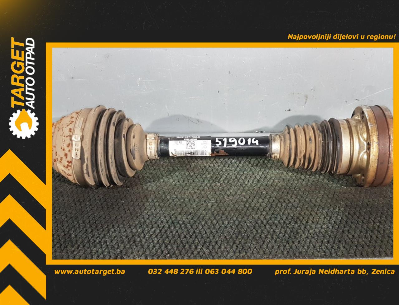 DIJELOVI POLUOSOVINA VW TIGUAN > 11-15 2.0 5N0407763D