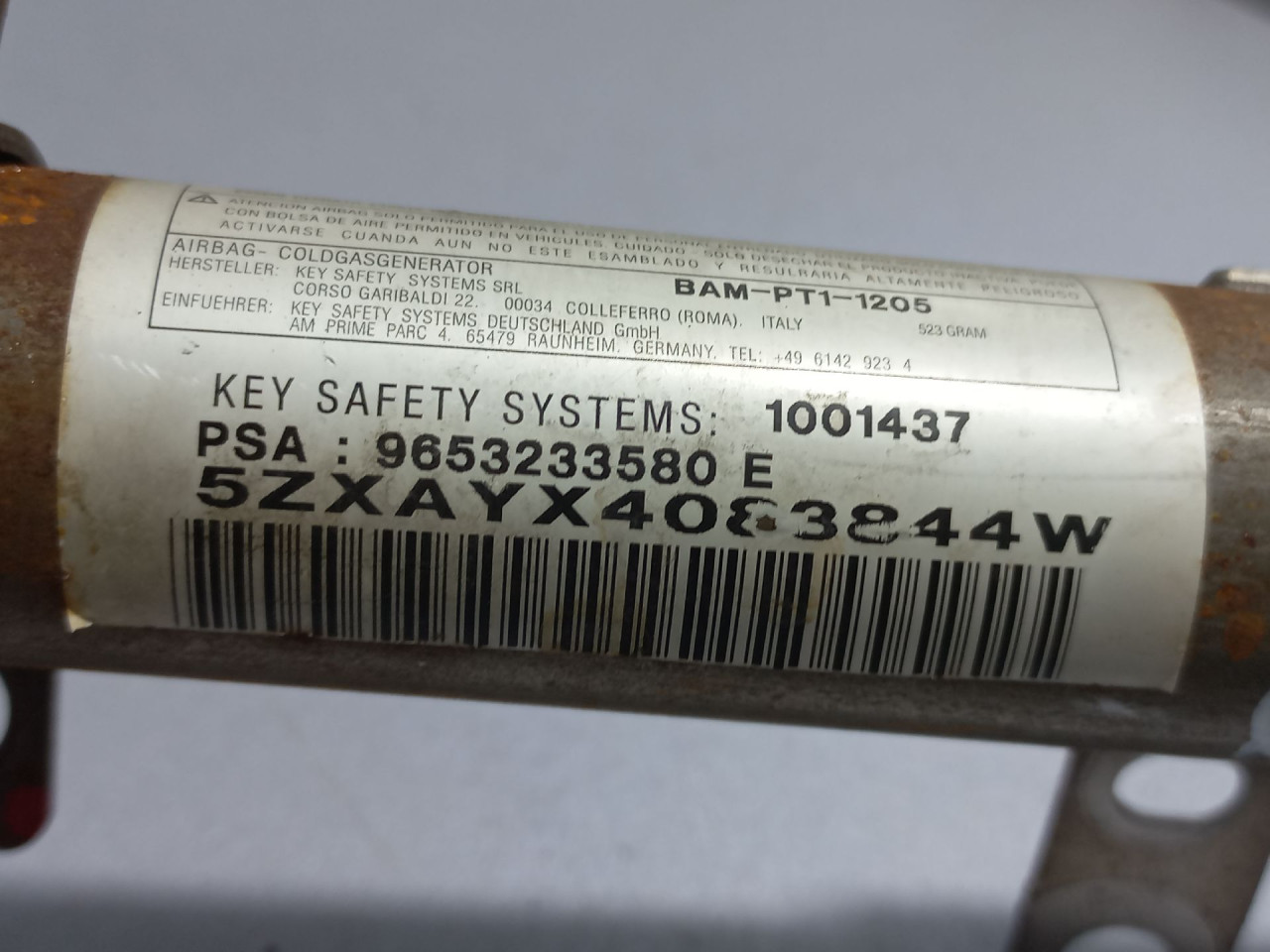 KROVNI AIRBAG PEUGEOT 307 > 05-09 9653233580