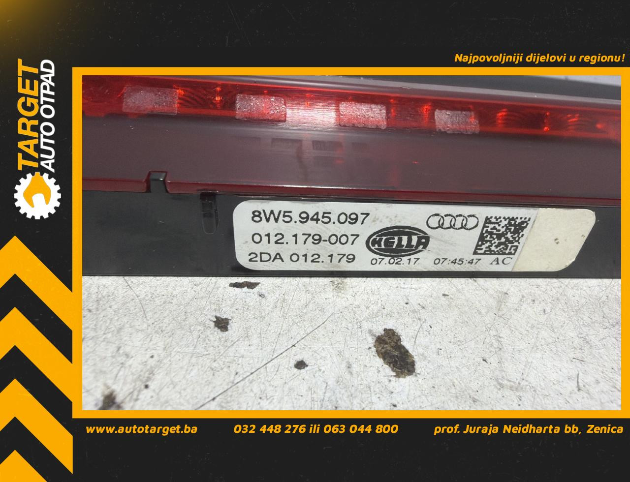 DIJELOVI TRECE STOP SVJETLO AUDI A4 (B9) > 15-18 2.0 8W5945097