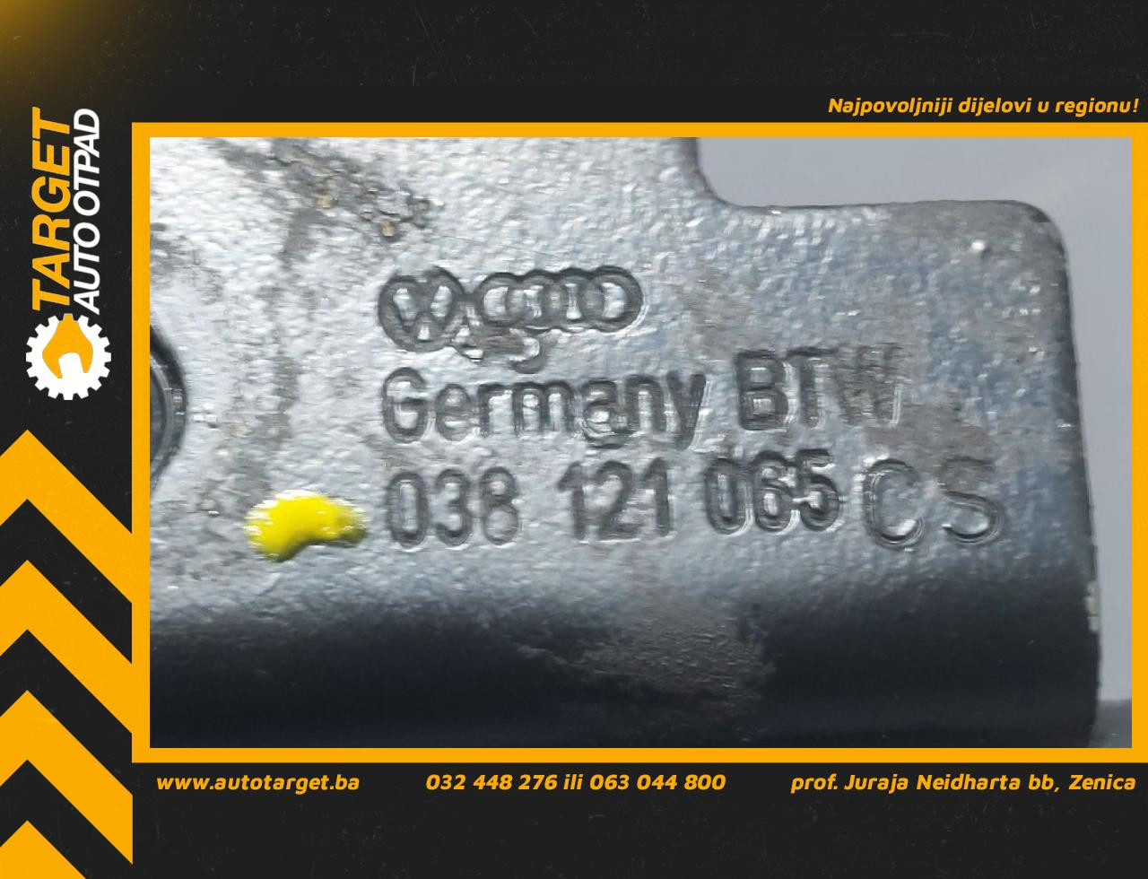 DIJELOVI CRIJEVO VW CADDY > 03-10 1.9 038121065CS