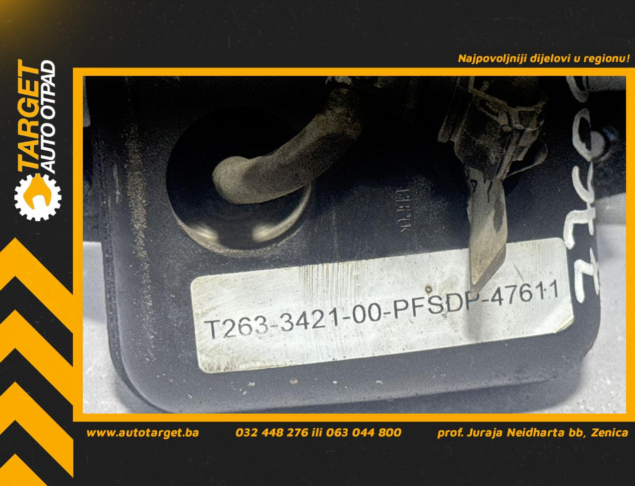 DIJELOVI VAKUM KUTIJA FIAT FIORINO > 07-16 1.3 T263342100