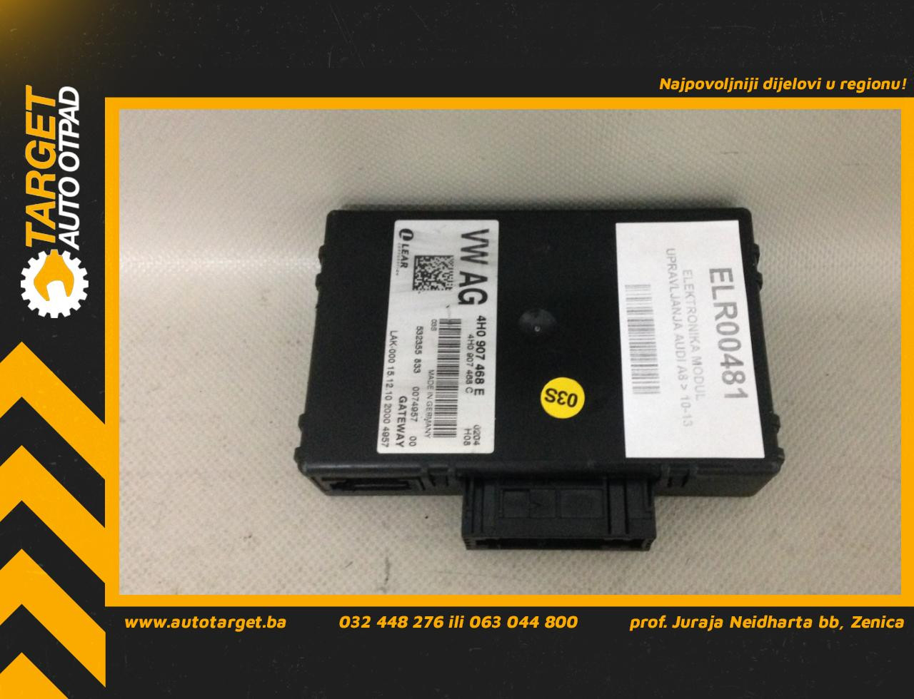ELEKTRONIKA MODUL AUDI A8 (4H) > 10-13 4H0907468E