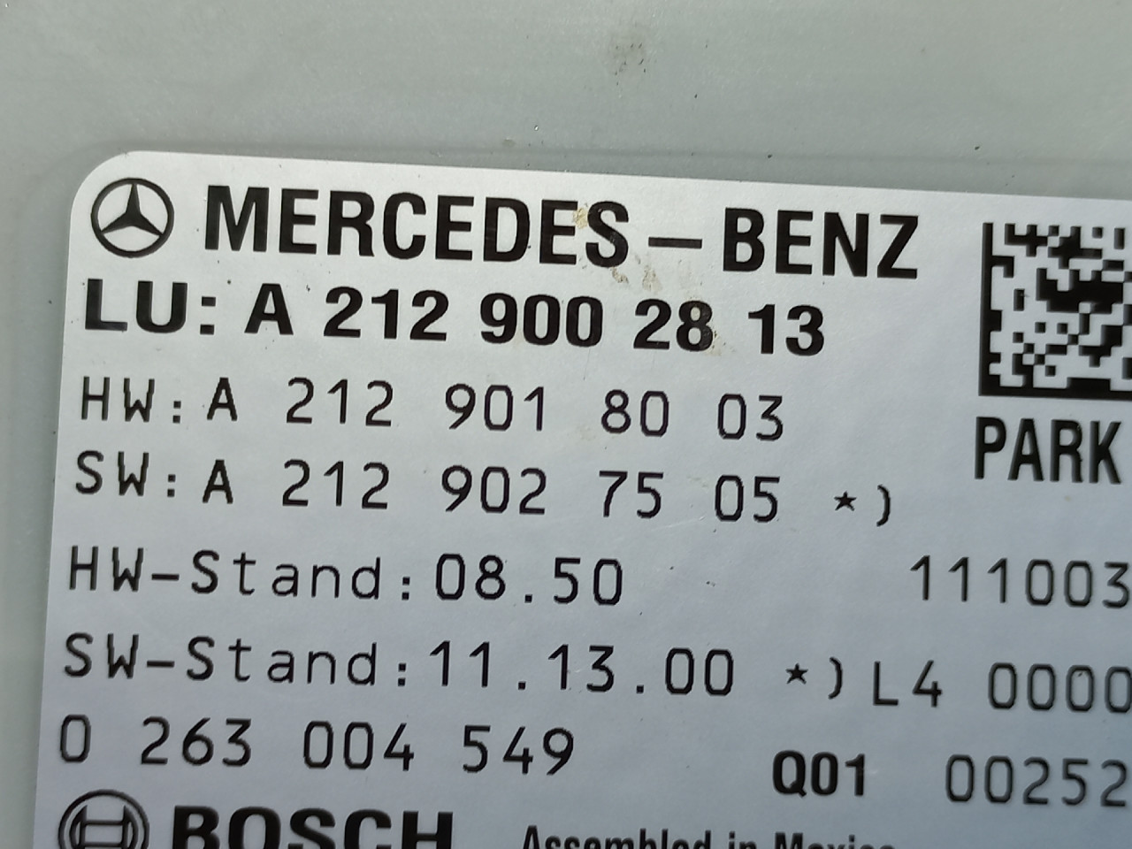 ELEKTRONIKA MODUL MERCEDES E KLASA (W212) > 09-13 A2129