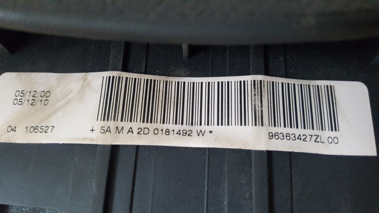 AIRBAG VOLANA PEUGEOT 306 > 99-01 96363427ZL