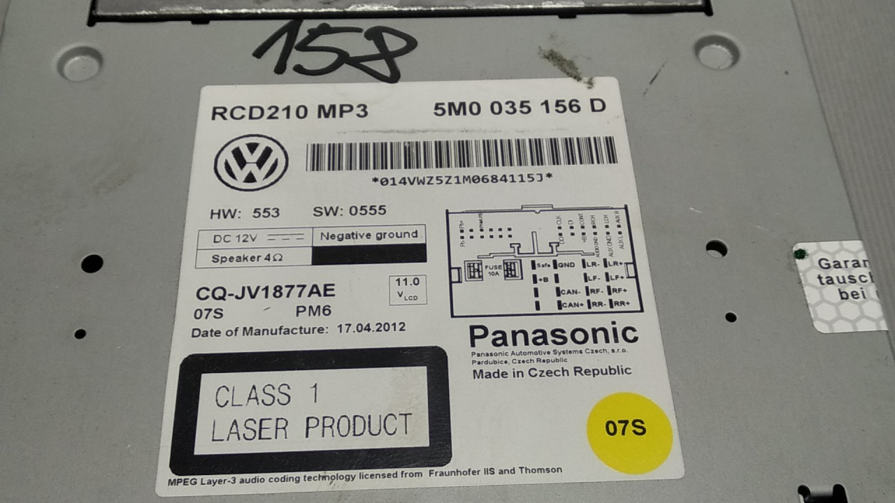 DIJELOVI RADIO VW POLO > 09-14 5M0035156D
