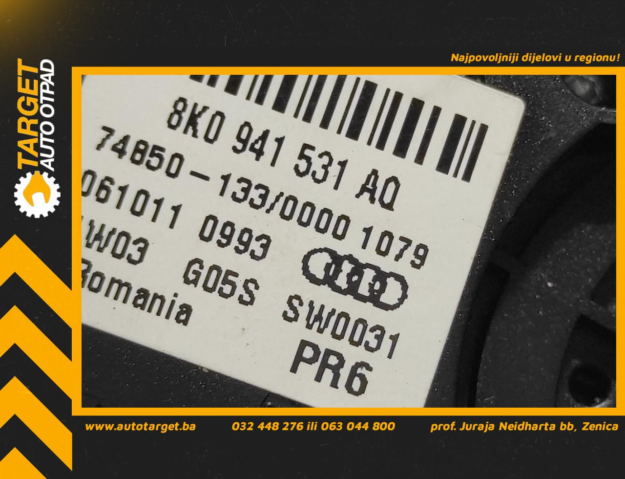 PREKIDACI SVJETLA AUDI A5 (8T) SPORTBACK > 11-17 8K0941531AQ