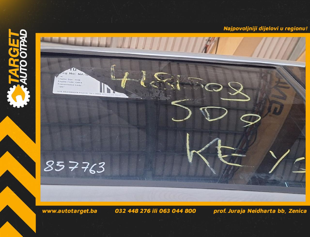 DIJELOVI STAKLO VW POLO > 09-14