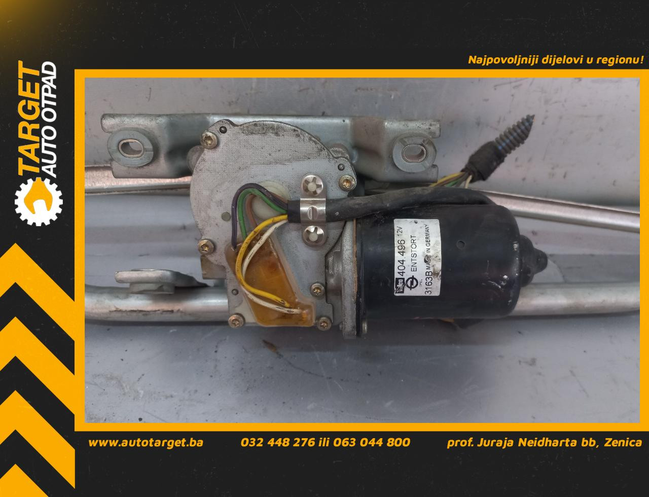 DIJELOVI MOTORIC PREDNJEG BRISACA OPEL ZAFIRA > 99-05 404496