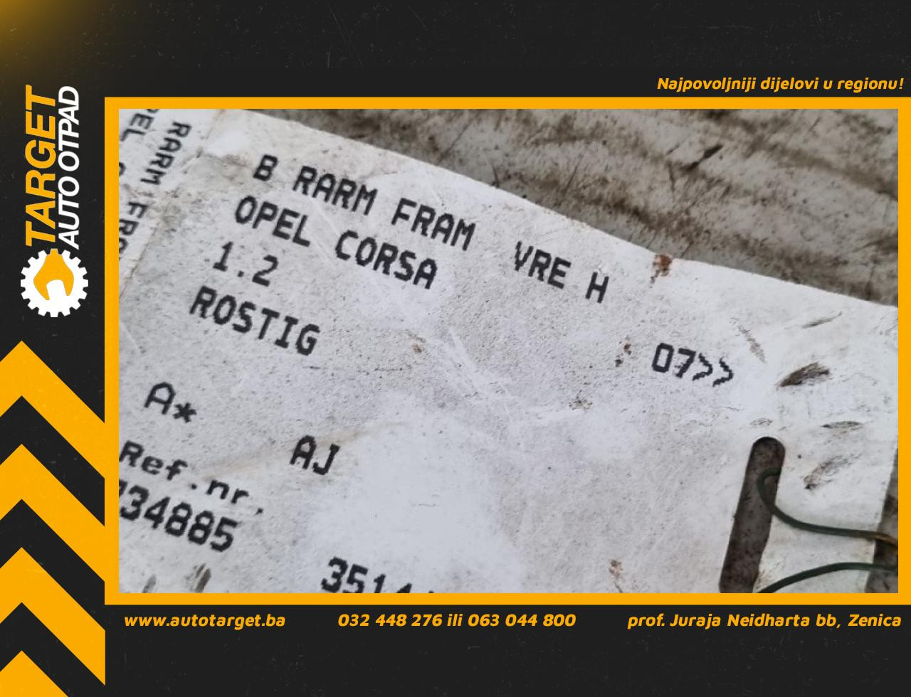 DIJELOVI LAFETA OPEL CORSA D > 06-11