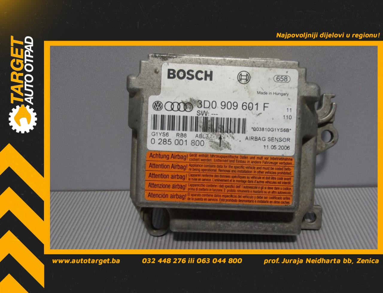 DIJELOVI ELEKTRONIKA AIRBAGA VW TOUAREG > 02-06 3D0909601F