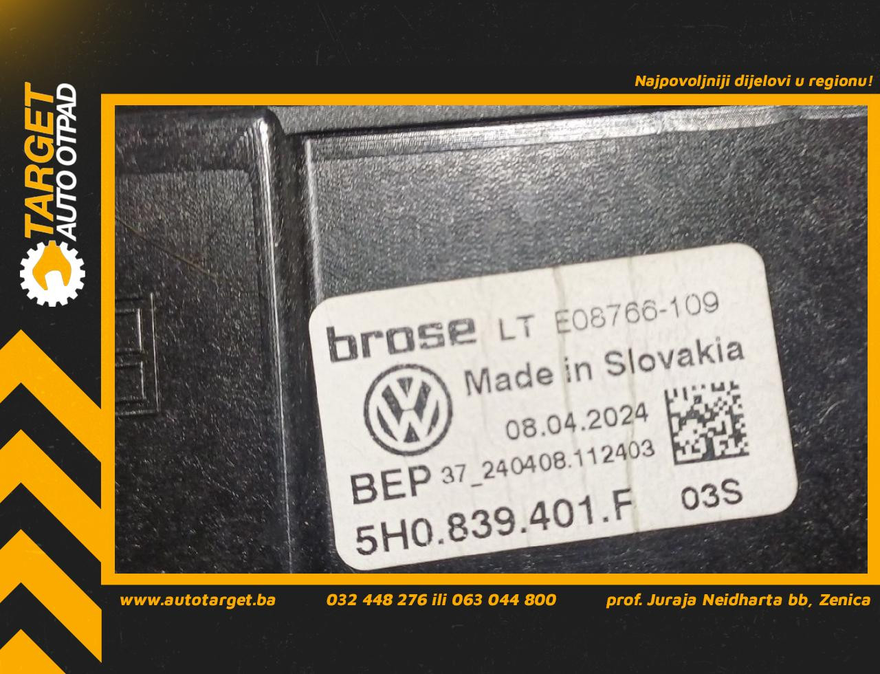 DIJELOVI ELEKTRO PODIZAC STAKLA VW GOLF 8 > 19- 2.0 5H0839401F