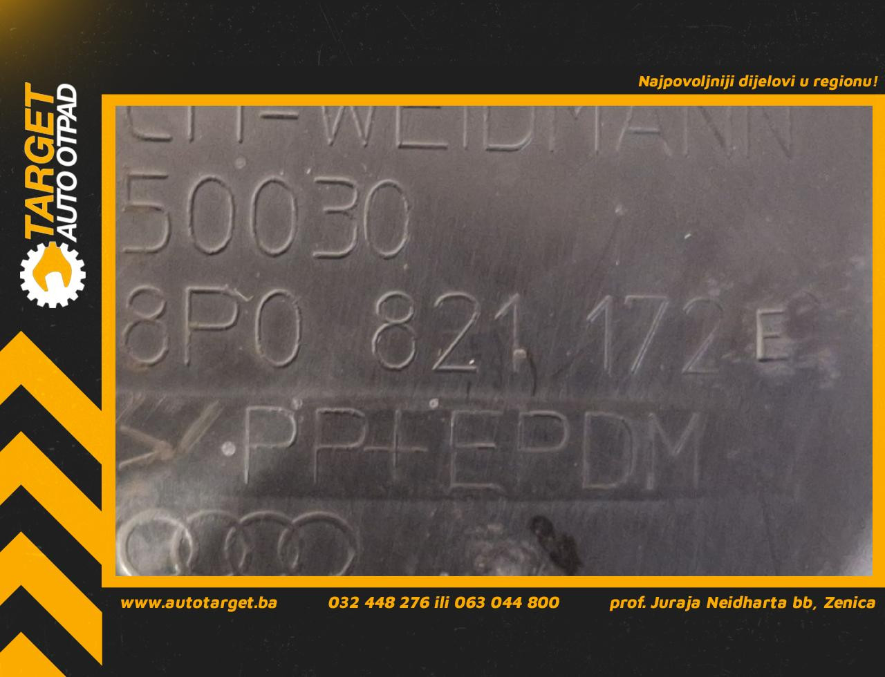 DIJELOVI UNUTRASNJI BLATOBRAN AUDI A3 > 03-08 2.0 8P0821172E