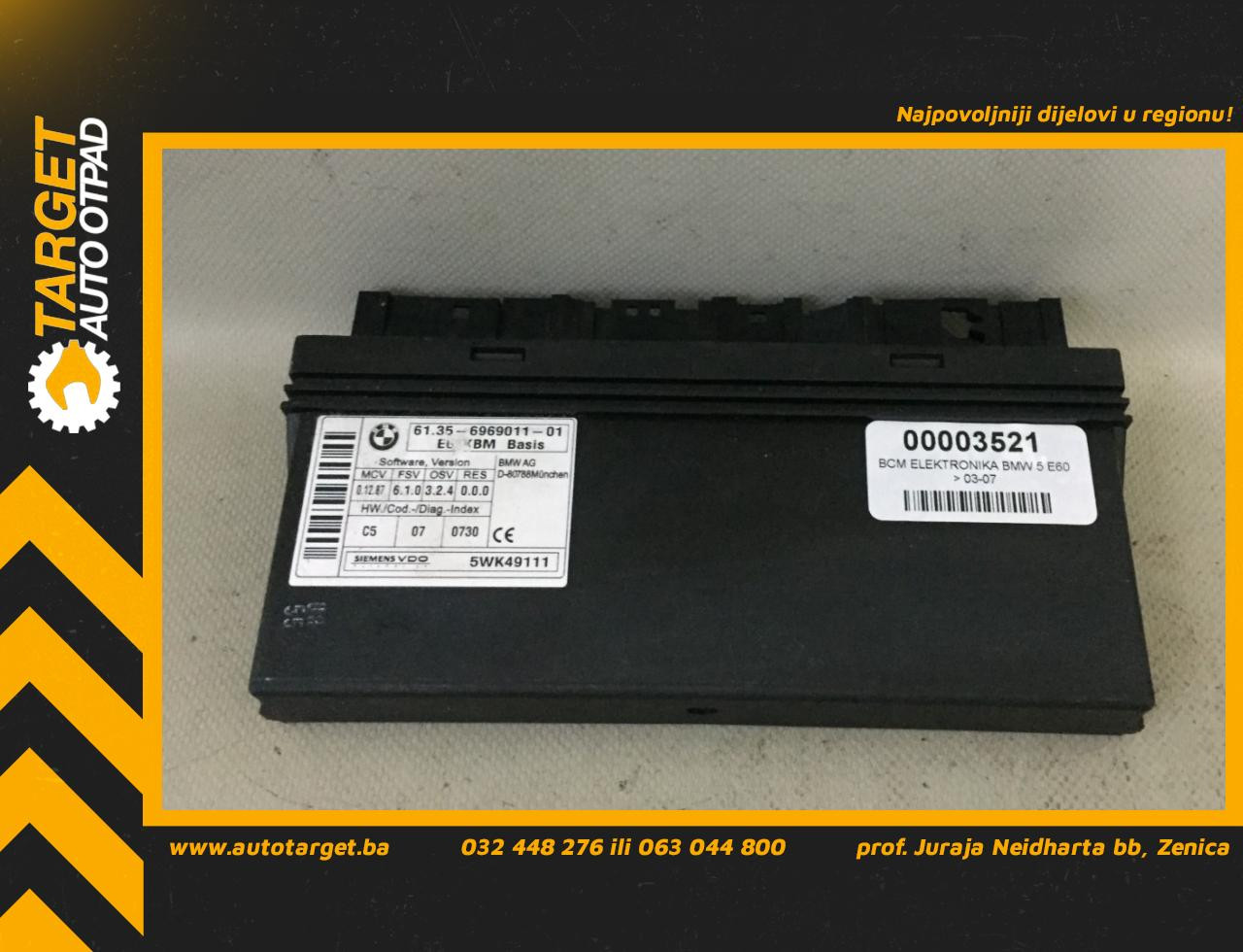BCM ELEKTRONIKA BMW SERIJA 5 (E60/E61) > 03-07 61356969