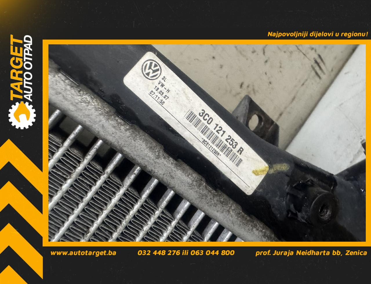 DIJELOVI HLADNJAK VODE VW PASSAT B6 > 05-10 2.0 3C0121253R