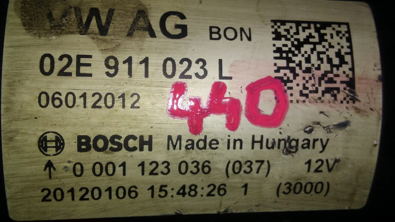ALNASER VW GOLF 6 > 08-12 02E911023L 02E911023L