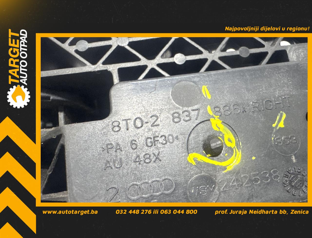 DIJELOVI RUCKA VRATA AUDI Q5 > 08-11 2.0 8T02837886